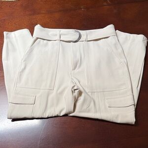 Banana Republic Tapered Cargo Pants Cream Color Like New Size 10